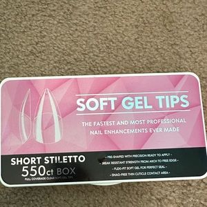 full box of short stiletto full nail tips